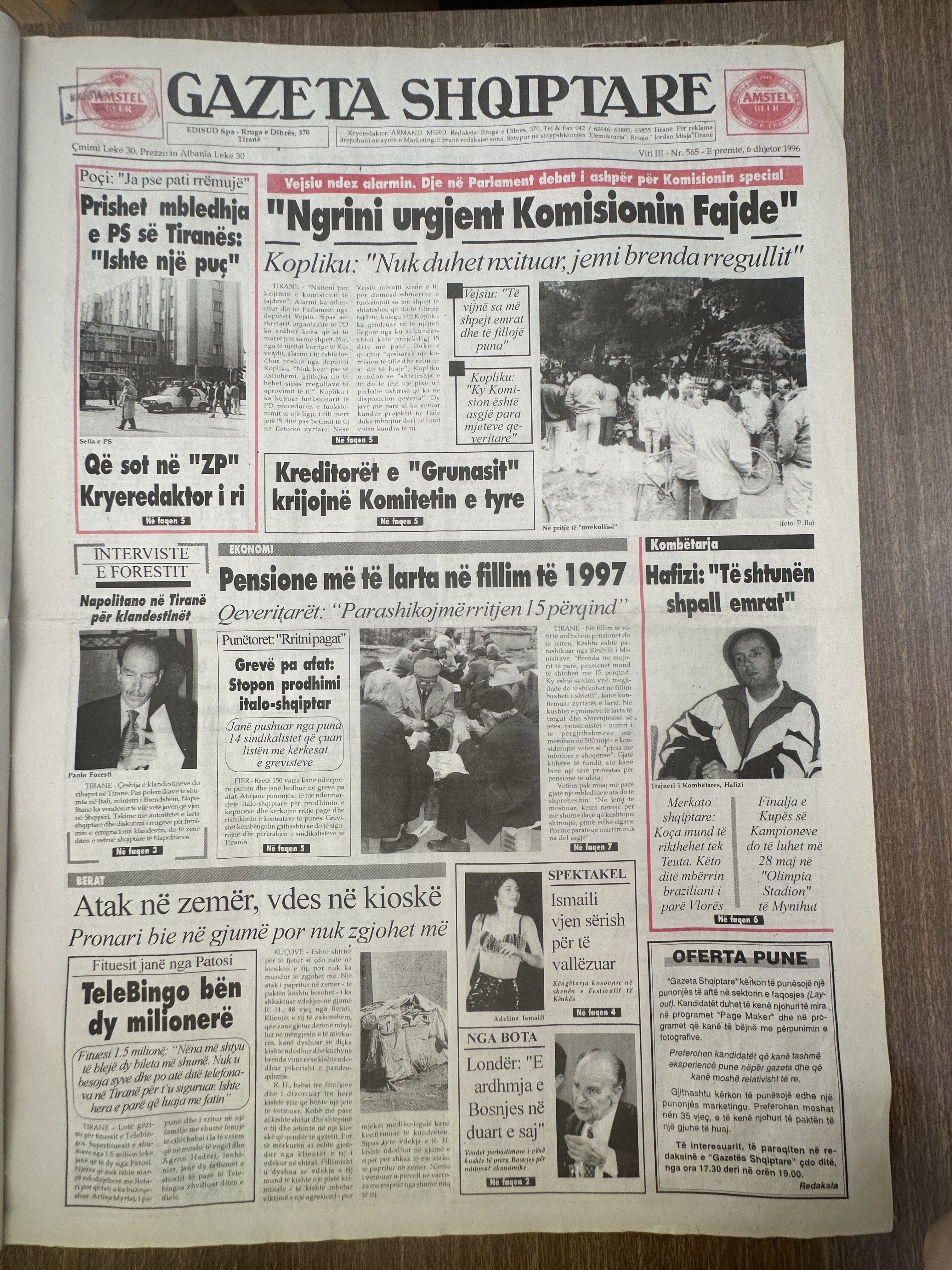 Gazeta Shqiptare 1996-12-06